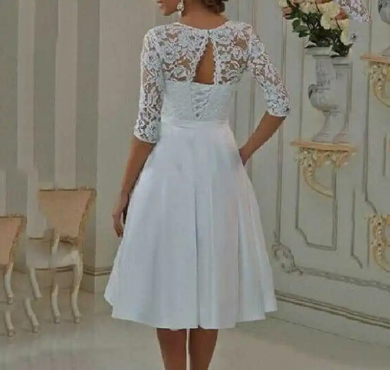 

Summer Fashion Style 2021 New Arrival Women Lace O-neck Plus Size Dress