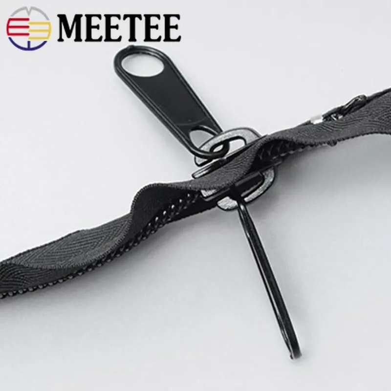 2 шт 10 # пластиковые нейлоновые молнии черный открытый конец длинный молния для