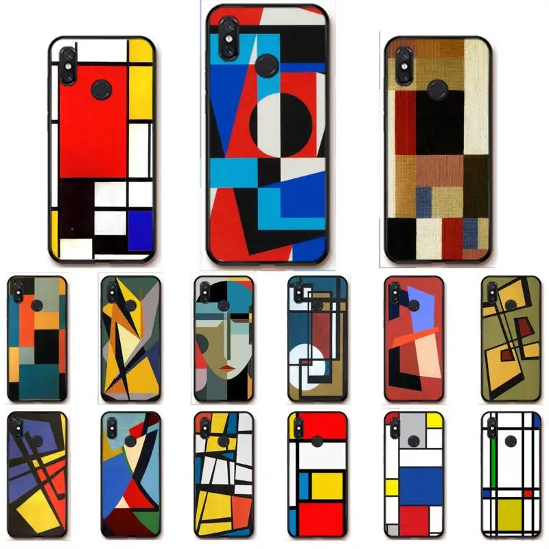 Yinuoda Питер mondrian является абстрактным мобильный телефон чехол для xiaomi redmi note 4x 4a 5 5a