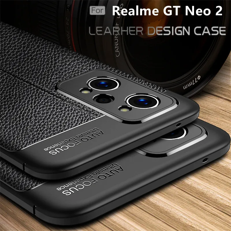 สำหรับฝาครอบ Realme GT Neo 2สำหรับ OPPO Realme GT Neo 2 Capas กันกระแทกหนัง TPU สำหรับ Fundas realme GT Neo 2 Pro 3ฝาครอบ