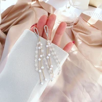 new jewelry fashion accessories temperament tassel long high sense earrings female simple super fairy earrings korean fashion