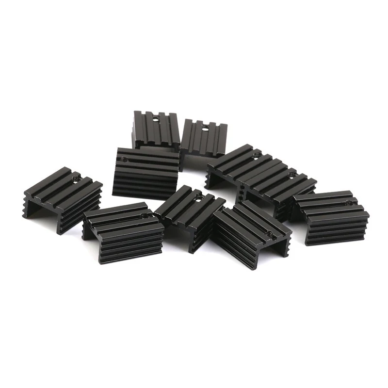 Радиатор алюминиевый радиатор типа U Черный охлаждения 20*15*10 мм для TO 220 7805