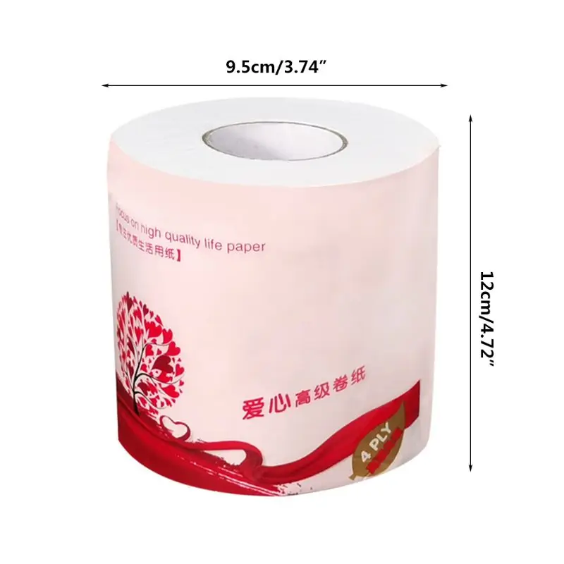 1 рулон туалетной бумаги без флуоресцентного агента мягкие 4 слойные листы банной