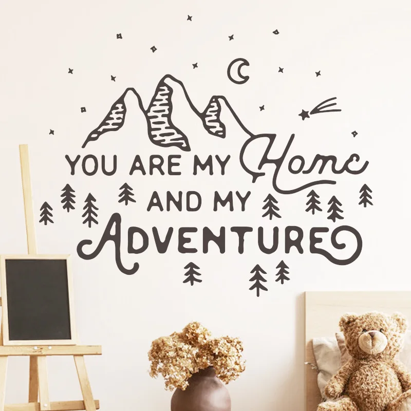 

Removable Home Decor Vinyl Mountain Peak Wall Sticker Art Vinyl Decoration Wall Paper Parlour Living Room Mural Sticker