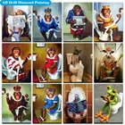 Набор для алмазной живописи AB, животные, собака, 5D, квадратная вышивка крестиком, мозаика, алмазная вышивка, обезьяна, унитаз, украшение для дома, Новогодний подарок