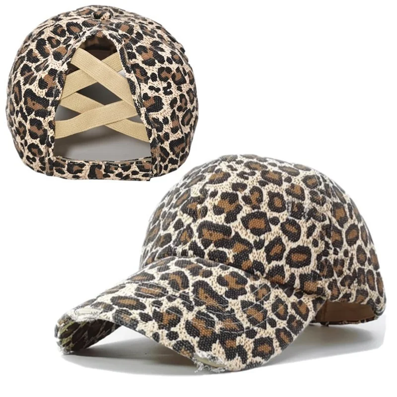 Leopard Print Mesh Baseball Caps Hip Hop Sport Hats Accessor