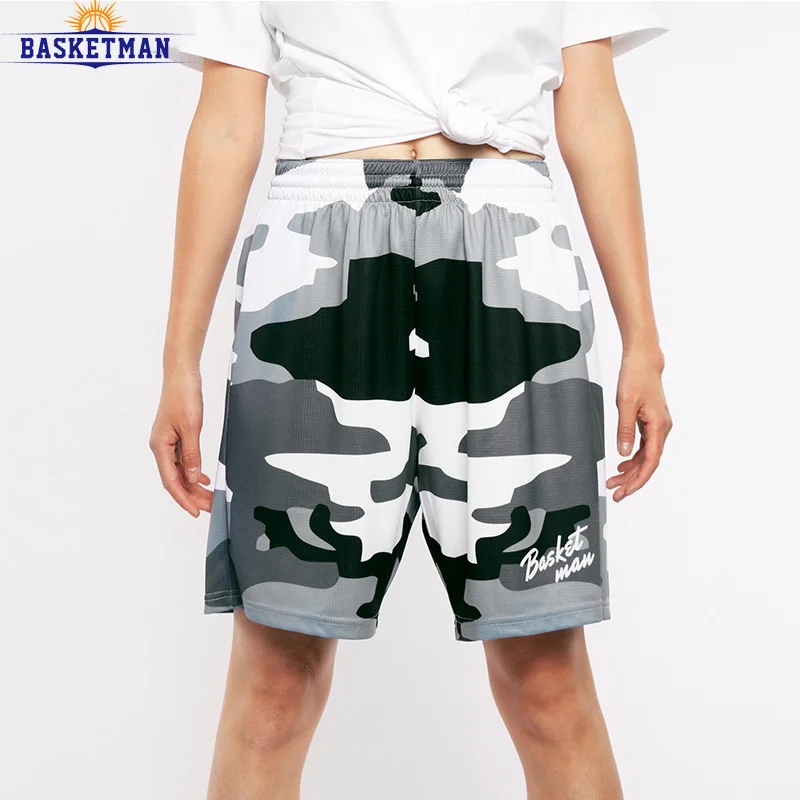 

Women's Basketball Shorts Sports Fitness Boxing Running Training Jogging Camouflage Short Pants Quickly Dry Trackpants Unisex