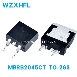 10PCS MBRB2045CT TO-263 2045CT TO263 B2045G D2PAK 20A 45V SMD Schottky diode new and original IC Chipset