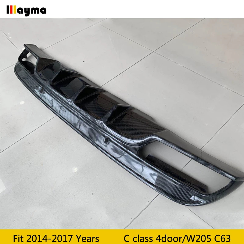 FD Style автомобильный диффузор из углеродного волокна для Mercedes Benz C class W205 C63 AMG Sport