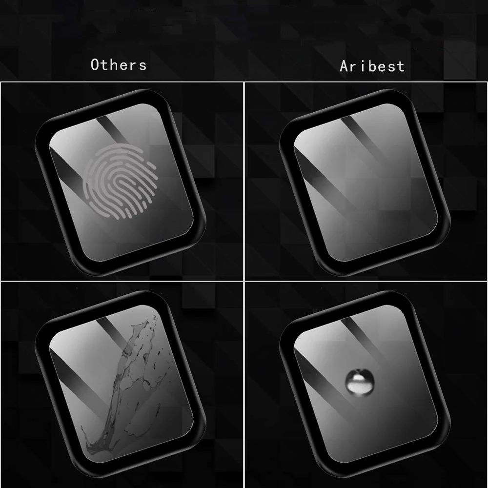 3D HD чехол из закаленного стекла для Apple Watch 3 2 1 38 мм 42 мм Защитная пленка для IWatch 4 5 44 мм 40 мм аксессуары