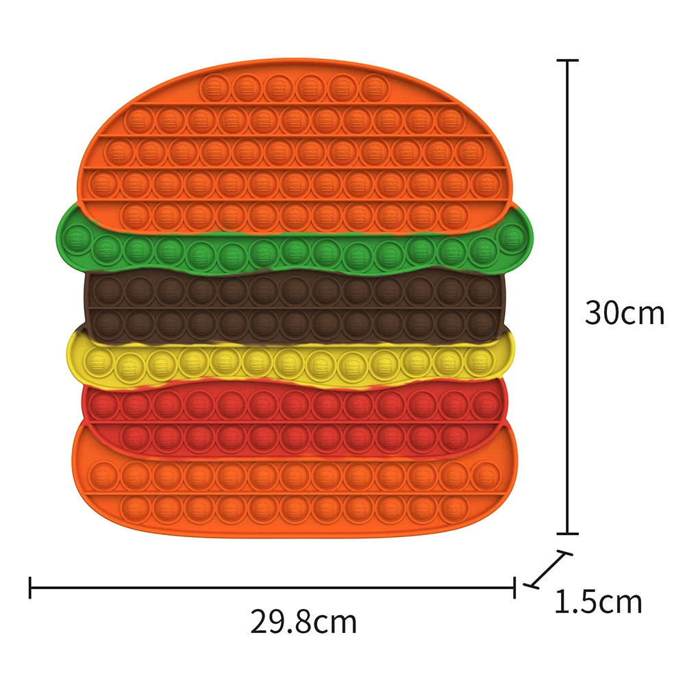 Счастливый Единорог гамбургер большой XXL фиджет-игрушки антистресс игрушки для