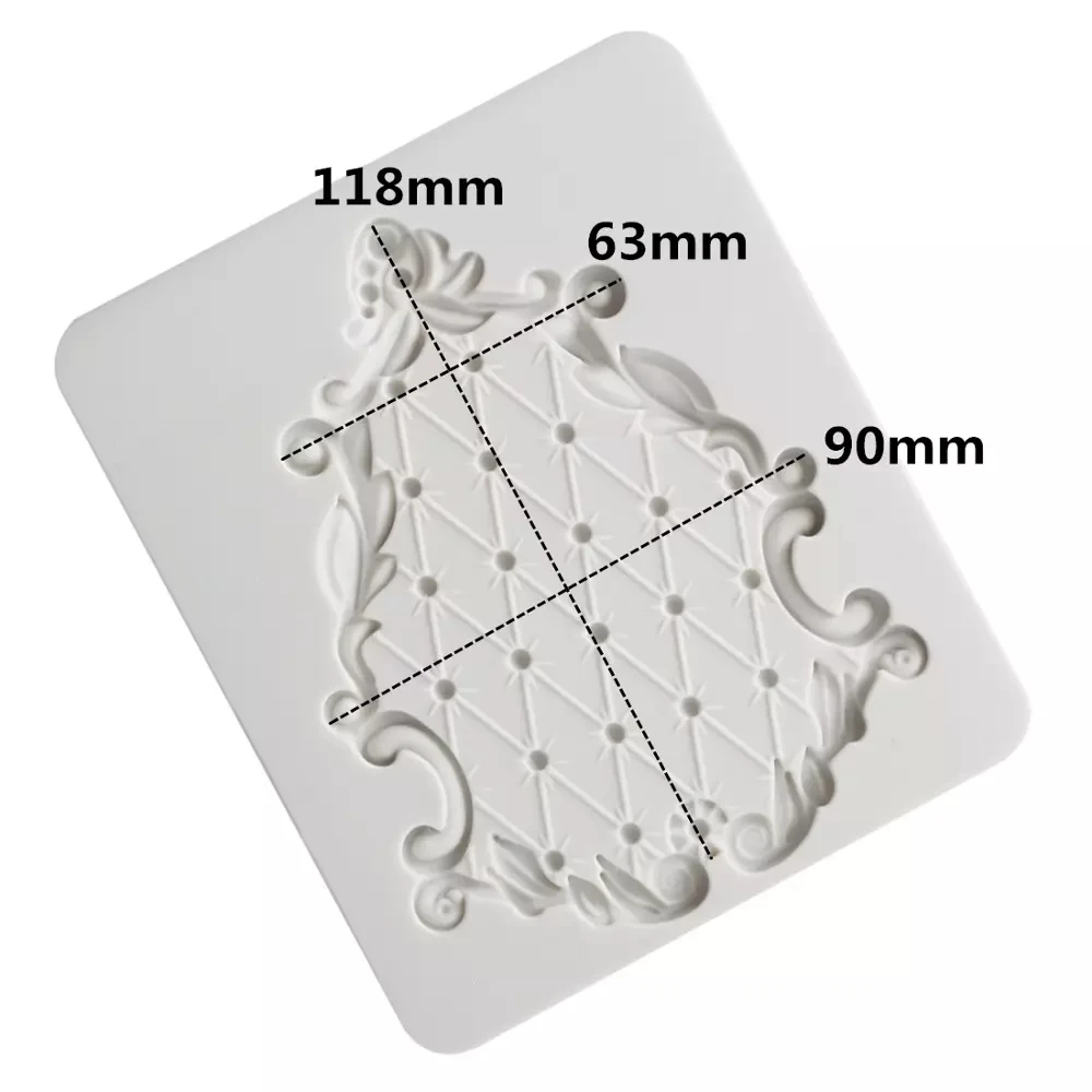 

Large Tea Coaster Frame With Dots Silicone Fondant Mold Resin DIY Cake Chocolate Bread Mousse Decoration Kitchen Baking Tool