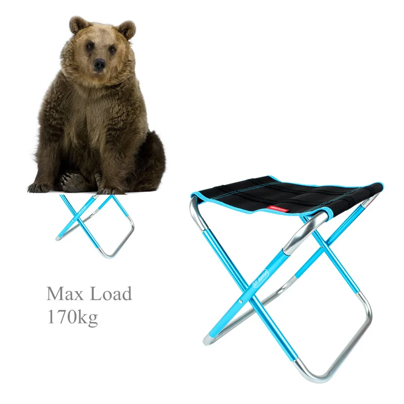 Туристический складной стул алюминиевый портативный для рыбалки туризма и