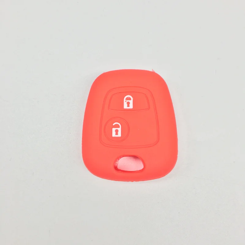 

2 Buttons Silicone car Key Cover Case For Citroen c4 c5 Berlingo Picasso Xsara Picasso Aygo for Peugeot 206 207 307 107 406 408