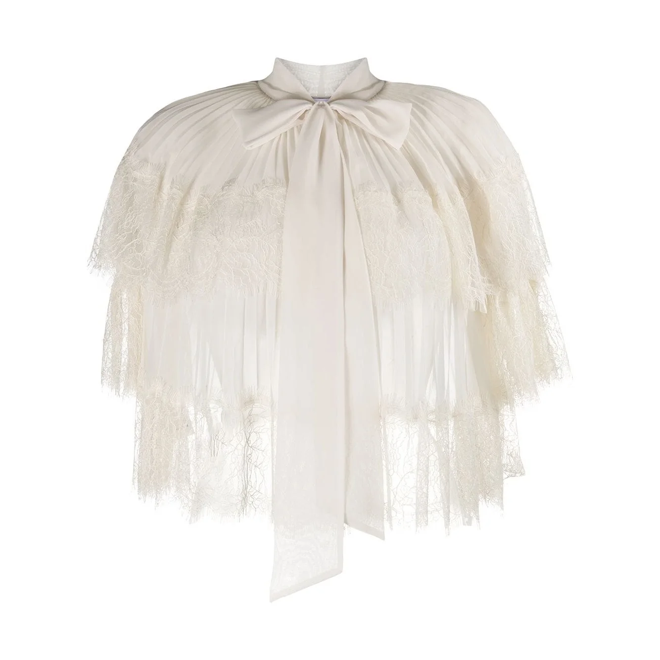 

Retro and elegant net yarn lace ruffled bow Ladies blouse blouse 2021New women's clothing summer loose blouse pullover bra XL