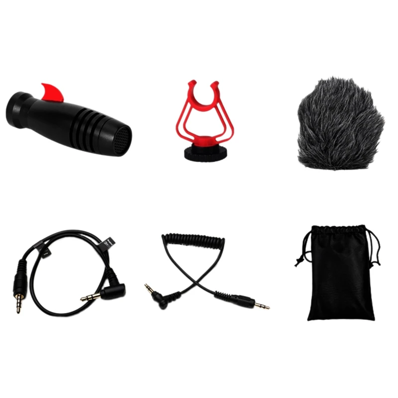 Профессиональный микрофон конденсаторный камера с ударным креплением для Canon Nikon