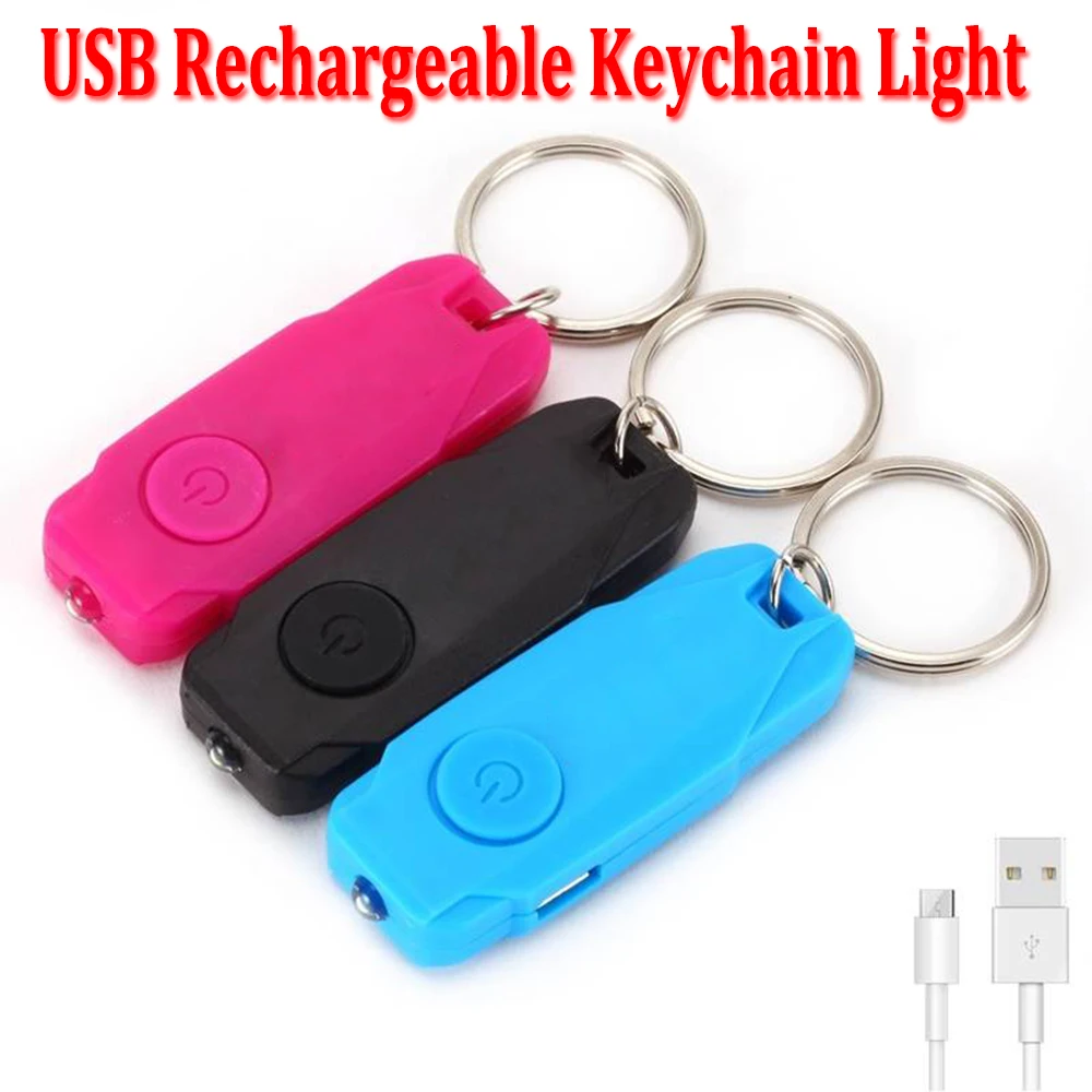 USB Перезаряжаемый фонарь для брелока фсветильник Рик домашних животных Мини
