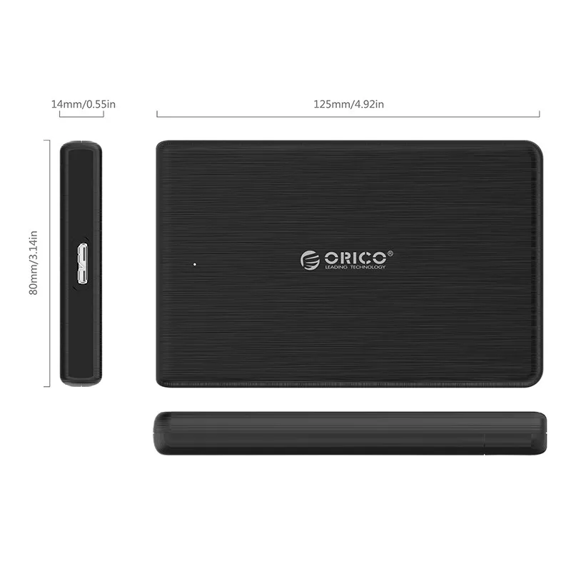 ORICO 2,5 дюймовый чехол для жесткого диска USB3.0 To SATA 3,0 Micro B корпус для внешнего жесткого диска 5 Гбит/с высокоскоростная коробка для HDD SSD Поддержка UASP
