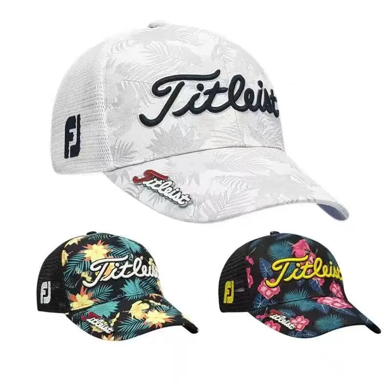 

2021 new maple leaf series men's and women's breathable golf caps, brand sun visors, classic fashion baseball caps,