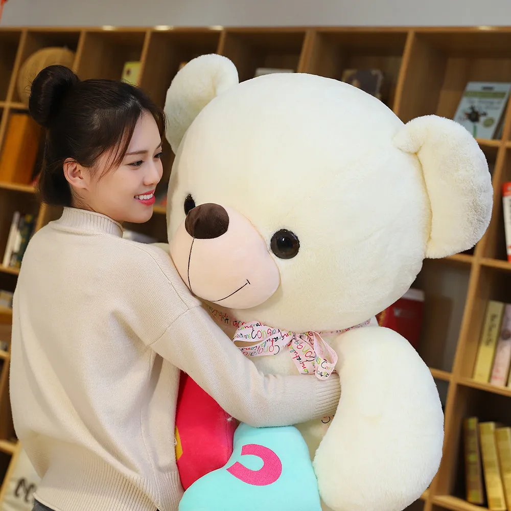 Huggable высокое качество искусственный плюшевый медведь с сердечками мягкие