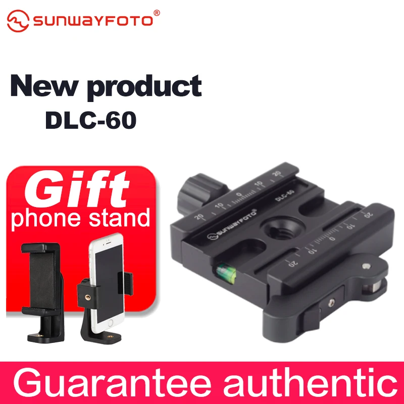 

SUNWAYFOTO DLC-60 Tripod Head Quick Release Clamp For DSLR Tripode Quick Release Clamp Plate BallHead Lever Release Clamp