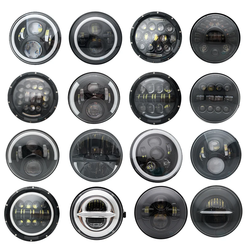 Фара головного света 2xFor Lada Niva, 7-дюймовая, 12 В, 24 В, для Jeep Wrangler Unlimited JK