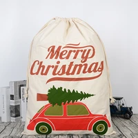 2021 new year gift santa sacks large santa claus bag christmas canvas gift bags drawstring cotton santa party supplies