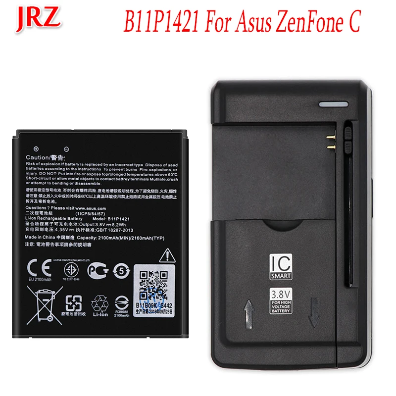 1 шт. аккумулятор + зарядка B11P1421 для Asus ZenFone C ZC451CG Z007 Аккумулятор 2100 мАч мобильный
