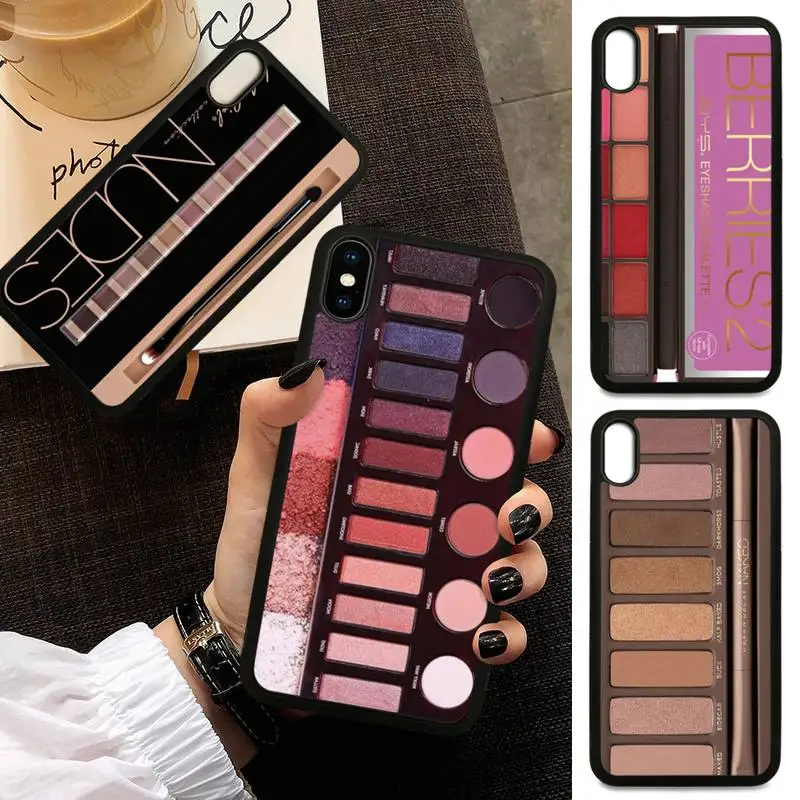 

Naked Makeup Eyeshadow Palette Soft TPU Hard PC Cell Phone Case For Samsung S9 S10 S20 Plus S21 S30 Ultra S7 S8 S10e Note 9 20