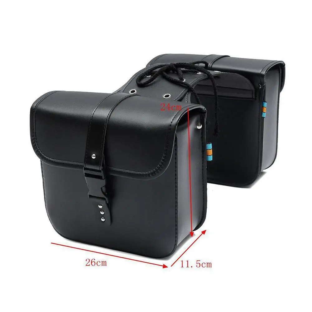 

Motorcycle Saddle Bags 2 Pack Universal PU Leather Universal Saddlebags Motorcycle Accessories For Shadow Boulevard Sportster