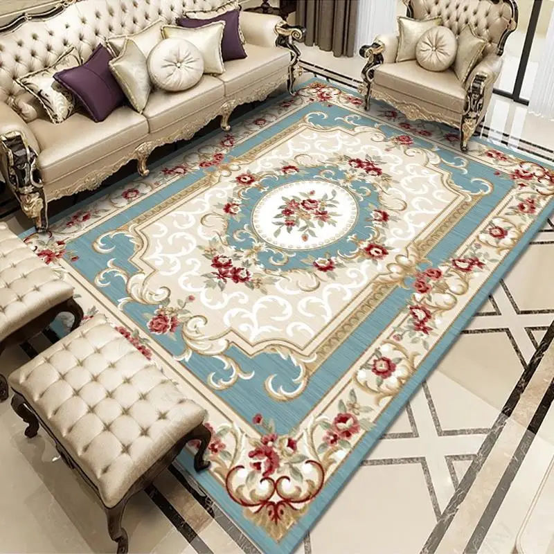 

1314 Carpet Floor Mat European Household Printing Carpet Living Room Full Tea Table Sofa Mat Bedroom Bedside Blanket