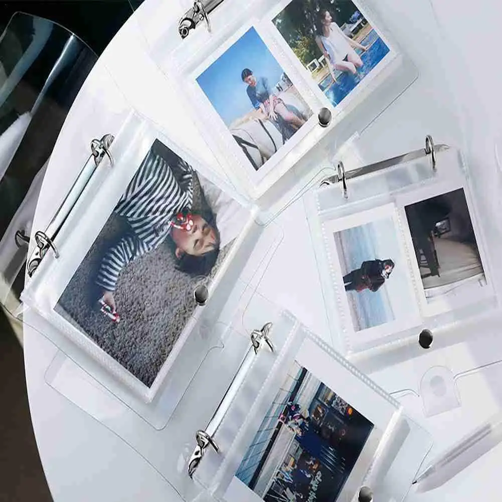 

1pcs Jelly Color Sequins Photo Album Portable Transparent Photo Holder Cute 3/5 Inches Card Bag Fashion Lovely New Photo Album