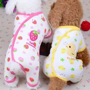 Printing Dogs Pajamas For Pet Dogs Cat Clothes Puppy Jumpsuit For Dog Coat For Chihuahua Pomeranian 