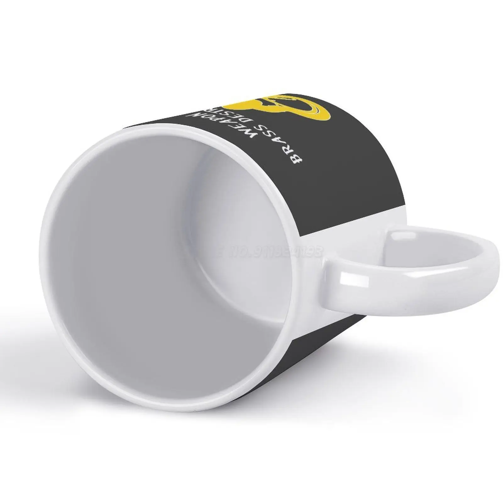 Сусафон - ОРУЖИЕ ИЗ ЛАТУНИ-Забавный подарок сусафонисту, керамическая белая кружка на 11 унций для чая и кофе.