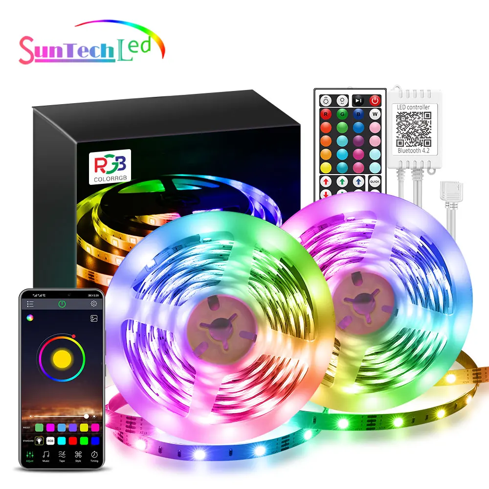 Светодиодная лента Suntech s RGB 5050 меняющая цвет комплект светодиодных лент с 44