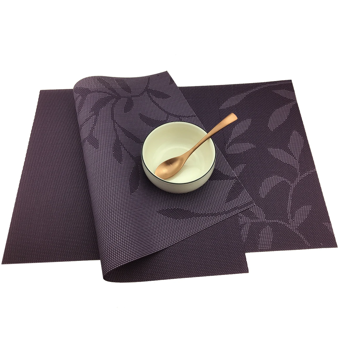 Модные столовые приборы с черными листьями кухонные аксессуары нескользящая