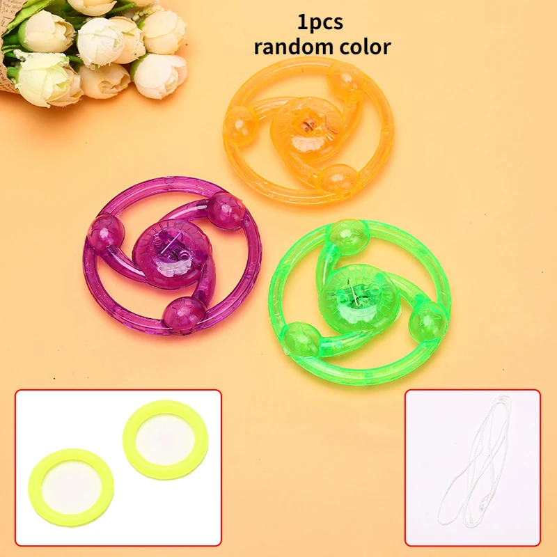 

1pcs Led Light Flywheel Flashing Hand Pull Rope Toy Novelty Luminous Flash Rushed Party Game Toys Children's Gift Random Color