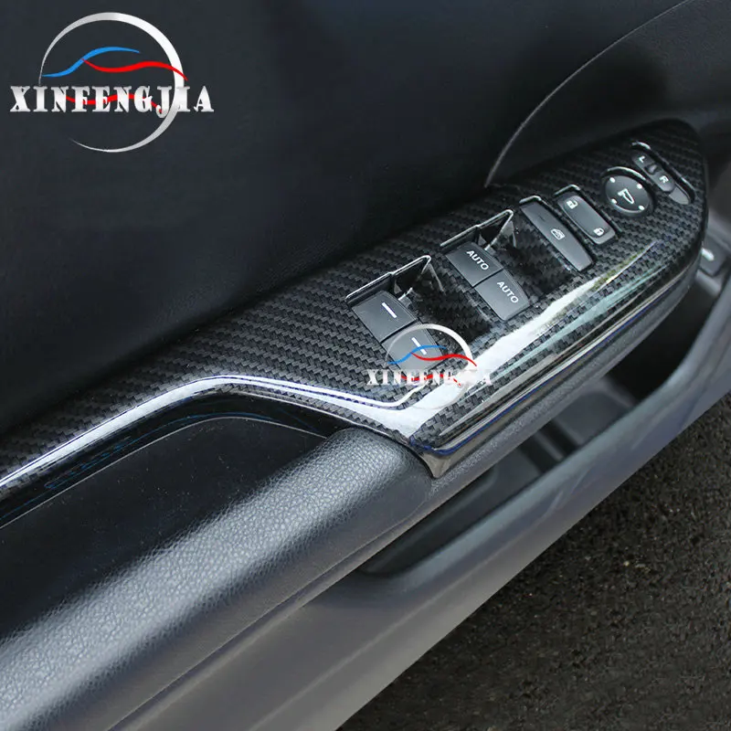 4 шт. декоративные наклейки из углеродного волокна для дверных поручней Honda Civic 16-19