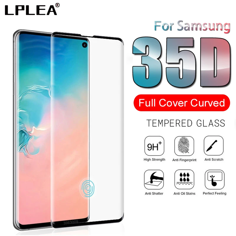 Изогнутое закаленное стекло 35D с полным покрытием для Samsung Galaxy S10 защита экрана S9 S8