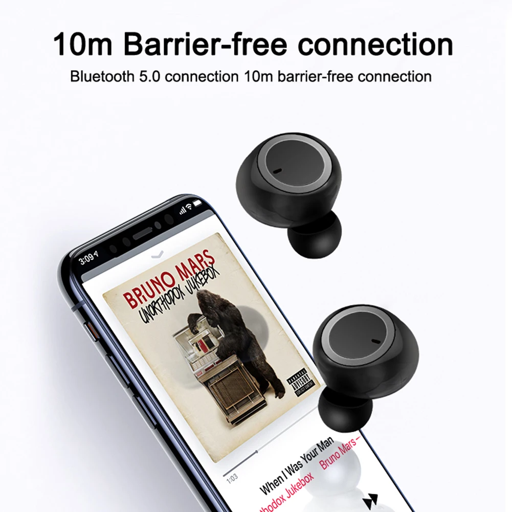 Универсальные миниатюрные наушники-вкладыши с сенсорным управлением