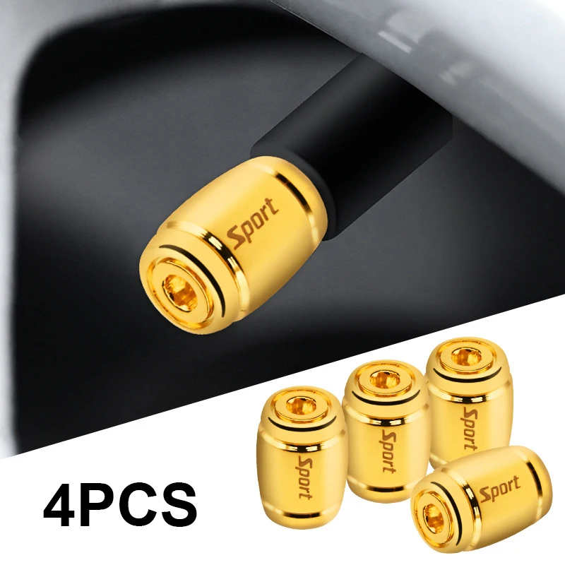 

Car Tire Valve Stem Caps - 4PCS Auto Wheel Tyre Air Stems Cover Anti-Theft Dust-Proof Colored Bling Aluminum Valve Stem Caps