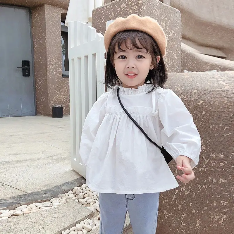 

Рубашки, футболки, топы с длинным рукавом, о-образным вырезом, пуловер, однотонные, обычные, хлопковые, новые, модные, повседневные, простые, м...