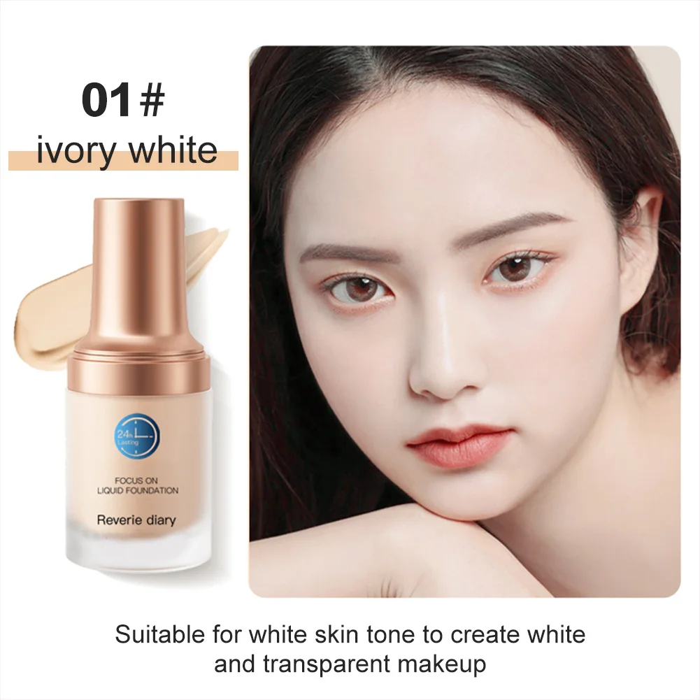 

Face Foundation Powder Oil Liquid Foundation Longwear Waterproof Makeup Base Poreless Full Coverage Concealer for Skin for Women