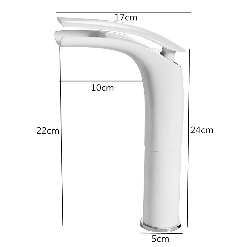 

Bathroom Basin Faucet White and Black Baking Solid Brass Specail Sink Mixer Tap Hot & Cold Waterfall Basin Faucet Free Shipping