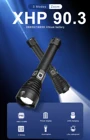 Мощный светодиодный фонарь XHP 90,3 70,2 Супер яркая вспышка USB Перезаряжаемый зум тактический фонарь поиск поход лампа