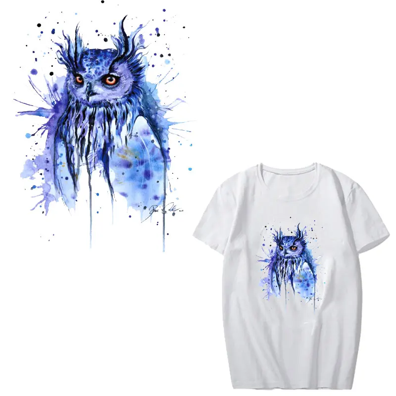 Мультяшные Животные узоры одежды патчи Жираф волк Сова термонаклейки для