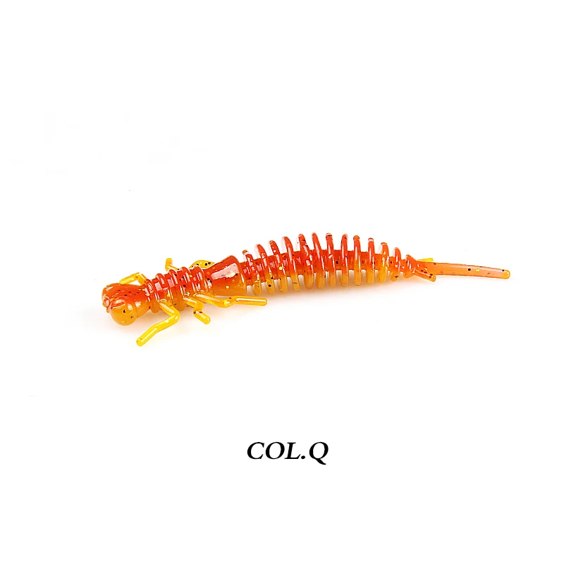COL.Q BEARKING Larva, мягкие приманки, 50 мм, 62 мм, 85 мм, искусственные приманки для рыбалки, силиконовые приманки для ловли окуня, блесна для щуки, плавающая приманка, пластиковые приманки, червь - Цвет: COL.Q
