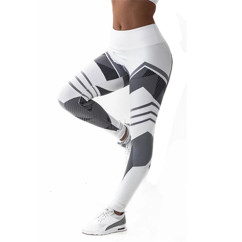White Black Leggings Костюмы для йоги, женская спортивная одежда с высокой талией, тянущиеся беговые костюмы, облегающие спортивные костюмы для спортзала, фитнеса, пуш-ап, бюстгальтер, леггинсы, набор для бега - Color: White Black Leggings