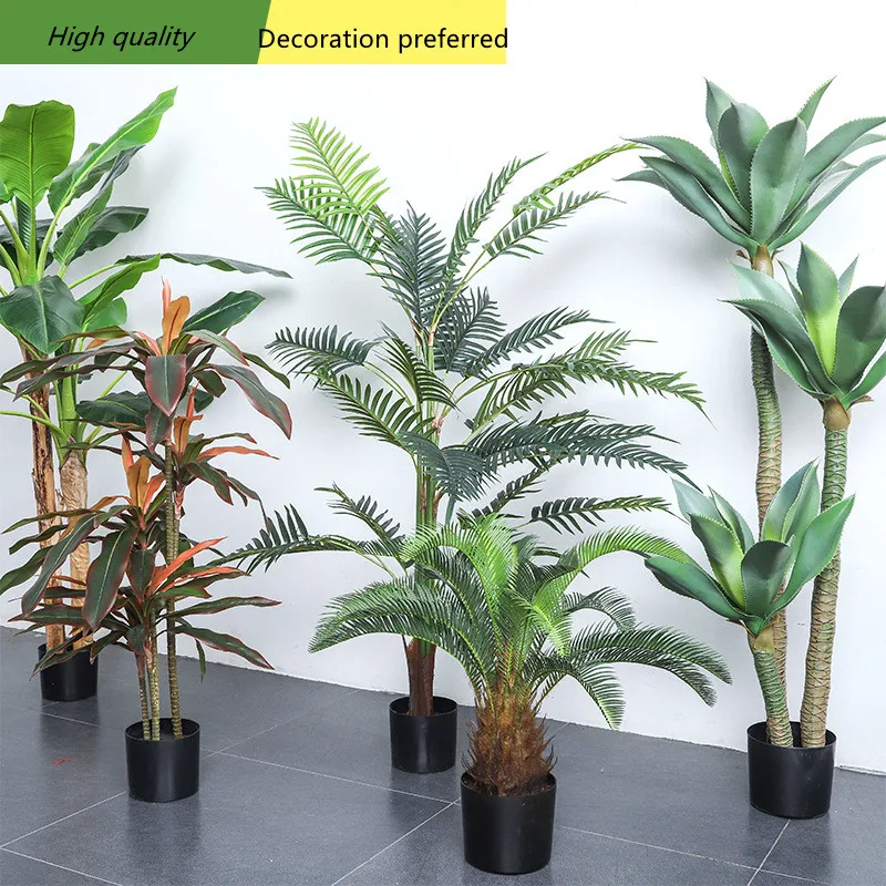 

Large Simulation Green Plant Bonsai Tropical Desert Agave Iron Tree Home Indoor and Outdoor Office Landscaping Decorative Plant