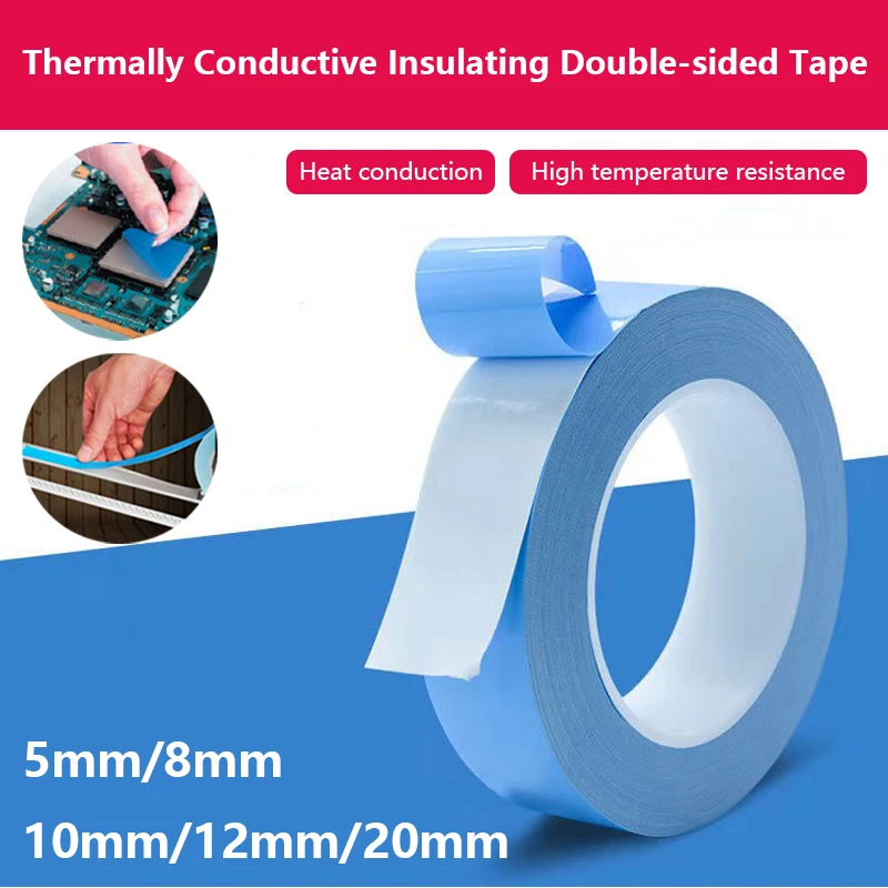 

8mm 10mm 12mm 20mm Width Transfer Tape Double Sided Tape Thermal Conductive Adhesive Tape for Chip PCB LED Strip Heatsink